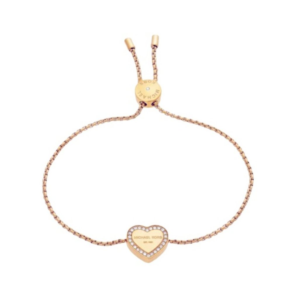 MICHAEL KORS Gold Heritage Heart Slide Bracelet - Picture 3 of 7